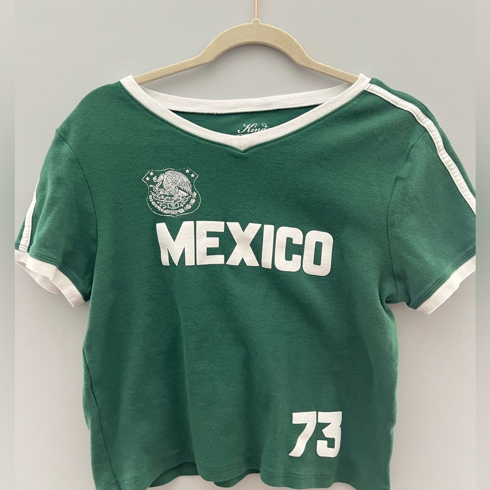 Green Mexico Cropped Tee